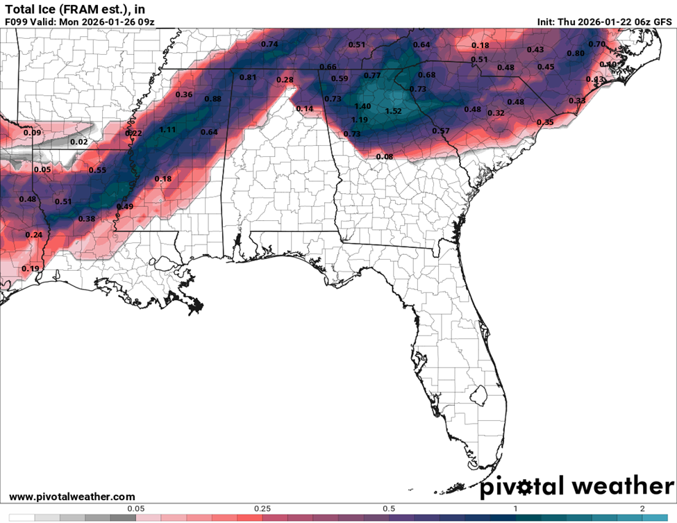 GFS Ice Accumulation