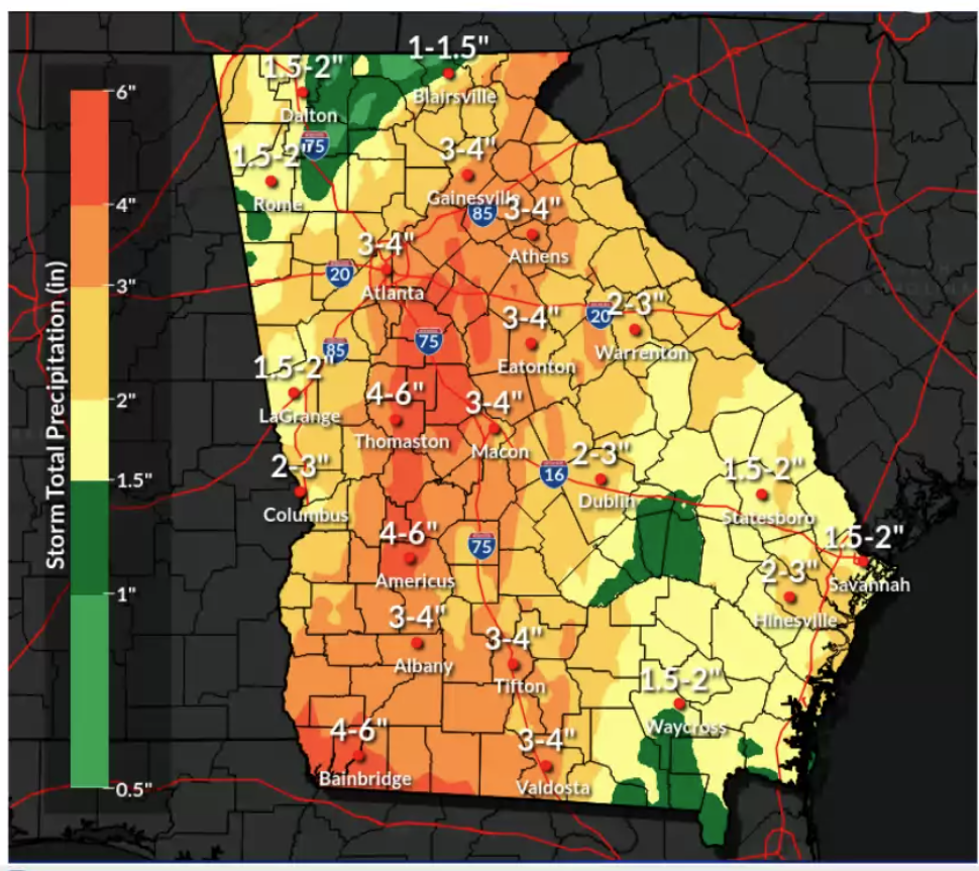 Forecast Rainfall Accumulation Ranges